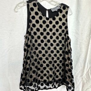 Anthropologie Sunday in Brooklyn Velvet Polka Dot Tank